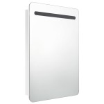 vidaXL Dulap de baie oglindă și LED, alb strălucitor, 60x11x80 cm