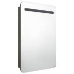 vidaXL Dulap de baie cu oglindă și LED, antracit, 60x11x80 cm vidaXL Dulap de baie cu oglindă și LED, antracit, 60x11x80 cm