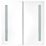 vidaXL Dulap de baie cu oglindă și LED, gri beton, 62x14x60 cm vidaXL Dulap de baie cu oglindă și LED, gri beton, 62x14x60 cm