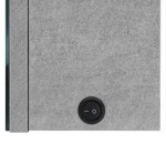 vidaXL Dulap de baie cu oglindă și LED, gri beton, 62x14x60 cm vidaXL Dulap de baie cu oglindă și LED, gri beton, 62x14x60 cm
