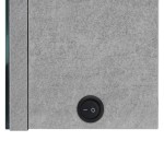 vidaXL Dulap de baie cu oglindă și LED, gri beton, 89x14x62 cm vidaXL Dulap de baie cu oglindă și LED, gri beton, 89x14x62 cm