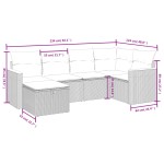 vidaXL Set mobilier grădină cu perne, 6 piese, gri, poliratan vidaXL Set mobilier grădină cu perne, 6 piese, gri, poliratan