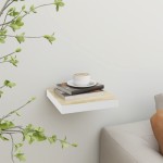 vidaXL Raft de perete suspendat, stejar/alb, 23x23,5x3,8 cm, MDF vidaXL Raft de perete suspendat, stejar/alb, 23x23,5x3,8 cm, MDF