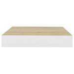 vidaXL Raft de perete suspendat, stejar/alb, 23x23,5x3,8 cm, MDF vidaXL Raft de perete suspendat, stejar/alb, 23x23,5x3,8 cm, MDF