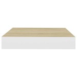 vidaXL Rafturi perete suspendate 2 buc. alb/stejar 23x23,5x3,8 cm MDF vidaXL Rafturi perete suspendate 2 buc. alb/stejar 23x23,5x3,8 cm MDF