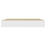 vidaXL Rafturi perete suspendate 2 buc. alb/stejar 23x23,5x3,8 cm MDF vidaXL Rafturi perete suspendate 2 buc. alb/stejar 23x23,5x3,8 cm MDF