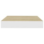 vidaXL Rafturi perete suspendate 4 buc. alb/stejar 23x23,5x3,8 cm MDF vidaXL Rafturi perete suspendate 4 buc. alb/stejar 23x23,5x3,8 cm MDF