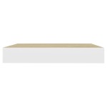 vidaXL Rafturi perete suspendate 4 buc. alb/stejar 23x23,5x3,8 cm MDF vidaXL Rafturi perete suspendate 4 buc. alb/stejar 23x23,5x3,8 cm MDF
