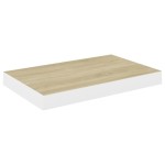 vidaXL Rafturi perete suspendate 2 buc. alb/stejar 40x23x3,8 cm MDF vidaXL Rafturi perete suspendate 2 buc. alb/stejar 40x23x3,8 cm MDF
