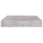 vidaXL Rafturi perete suspendate 4 buc. gri beton 23x23,5x3,8 cm MDF