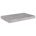 vidaXL Rafturi perete suspendate, 4 buc., gri beton, 50x23x3,8 cm, MDF