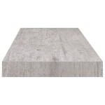 vidaXL Rafturi perete suspendate, 2 buc., gri beton 60x23,5x3,8 cm MDF