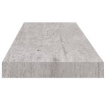 vidaXL Rafturi de perete suspendate,2 buc,gri beton,80x23,5x3,8 cm,MDF