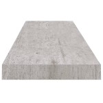 vidaXL Rafturi perete suspendate 2 buc. gri beton 90x23,5x3,8 cm MDF