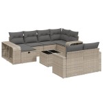 vidaXL Set canapele de grădină cu perne, 11 piese, gri, poliratan vidaXL Set canapele de grădină cu perne, 11 piese, gri, poliratan