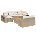 vidaXL Set canapele de grădină cu perne, 11 piese, bej, poliratan vidaXL Set canapele de grădină cu perne, 11 piese, bej, poliratan