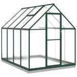 vidaXL Sere cu cadru de bază, verde, 224x169x202 cm, aluminiu vidaXL Sere cu cadru de bază, verde, 224x169x202 cm, aluminiu