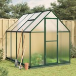 vidaXL Sere cu cadru de bază, verde, 224x169x202 cm, aluminiu vidaXL Sere cu cadru de bază, verde, 224x169x202 cm, aluminiu