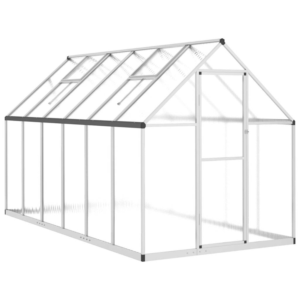 vidaXL Sere cu cadru de bază, argintiu, 334x169x195 cm, aluminiu
