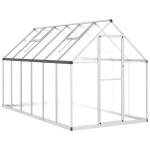vidaXL Sere cu cadru de bază, argintiu, 334x169x195 cm, aluminiu vidaXL Sere cu cadru de bază, argintiu, 334x169x195 cm, aluminiu