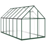 vidaXL Sere cu cadru de bază, verde, 334x169x195 cm, aluminiu vidaXL Sere cu cadru de bază, verde, 334x169x195 cm, aluminiu