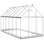 vidaXL Sere cu cadru de bază, argintiu, 334x169x202 cm, aluminiu vidaXL Sere cu cadru de bază, argintiu, 334x169x202 cm, aluminiu