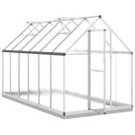 vidaXL Sere cu cadru de bază, argintiu, 334x169x202 cm, aluminiu vidaXL Sere cu cadru de bază, argintiu, 334x169x202 cm, aluminiu