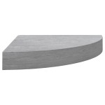 vidaXL Raft de colț de perete, gri beton, 25x25x3,8 cm, MDF vidaXL Raft de colț de perete, gri beton, 25x25x3,8 cm, MDF