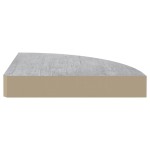 vidaXL Raft de colț de perete, gri beton, 25x25x3,8 cm, MDF vidaXL Raft de colț de perete, gri beton, 25x25x3,8 cm, MDF