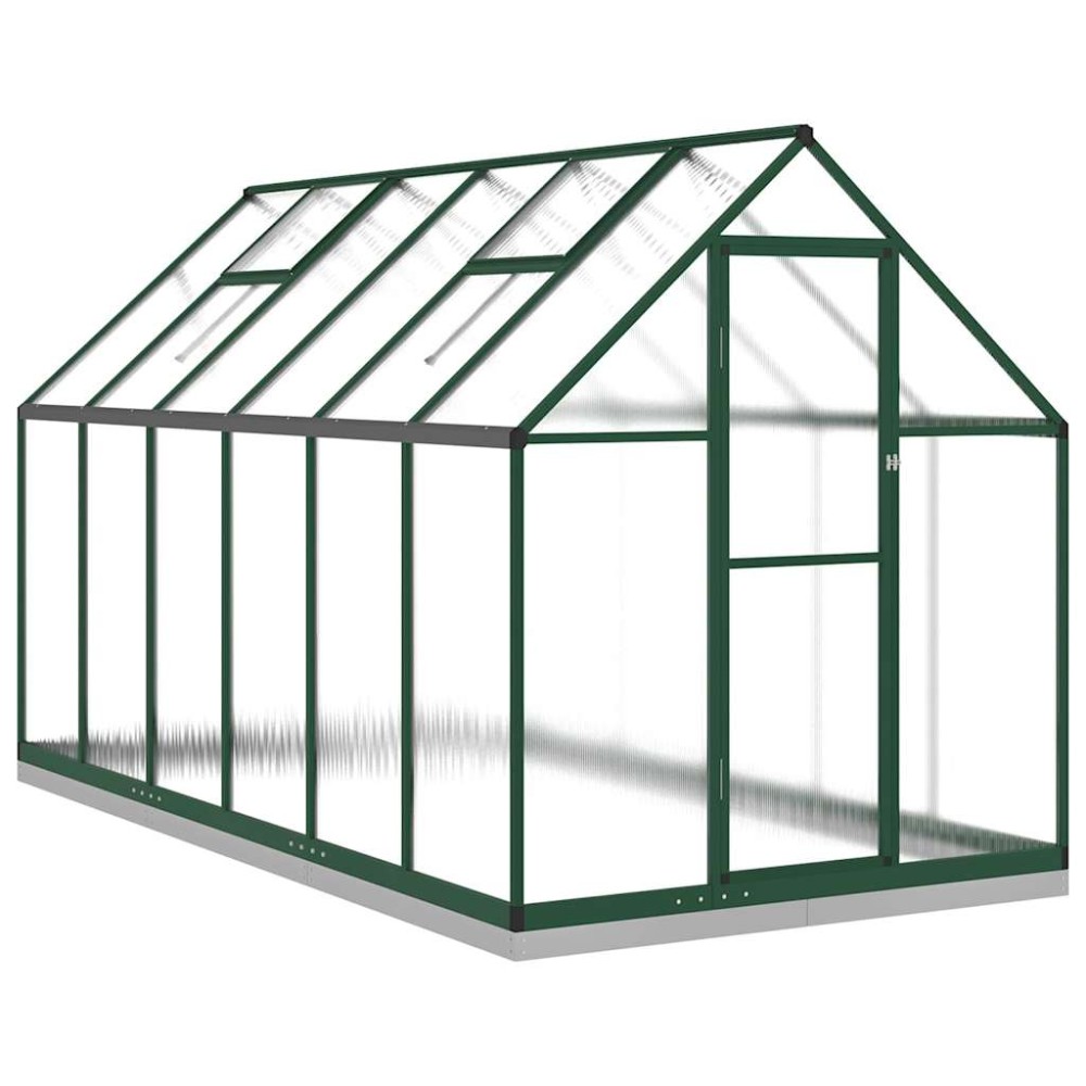 vidaXL Sere cu cadru de bază, verde, 334x169x202 cm, aluminiu