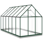 vidaXL Sere cu cadru de bază, verde, 334x169x202 cm, aluminiu vidaXL Sere cu cadru de bază, verde, 334x169x202 cm, aluminiu