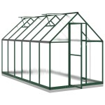 vidaXL Sere cu cadru de bază, verde, 334x169x202 cm, aluminiu vidaXL Sere cu cadru de bază, verde, 334x169x202 cm, aluminiu