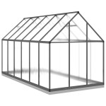 vidaXL Sere cu cadru de bază, antracit, 334x169x202 cm, aluminiu vidaXL Sere cu cadru de bază, antracit, 334x169x202 cm, aluminiu