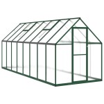 vidaXL Sere cu cadru de bază, verde, 445x169x195 cm, aluminiu vidaXL Sere cu cadru de bază, verde, 445x169x195 cm, aluminiu