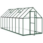 vidaXL Sere cu cadru de bază, verde, 445x169x195 cm, aluminiu vidaXL Sere cu cadru de bază, verde, 445x169x195 cm, aluminiu