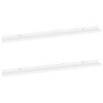 vidaXL Rafturi de perete, 2 buc., alb, 100x9x3 cm