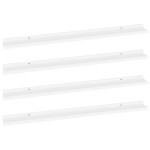 vidaXL Rafturi de perete, 4 buc., alb, 100x9x3 cm