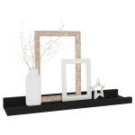 vidaXL Rafturi de perete, 4 buc., negru, 40x9x3 cm vidaXL Rafturi de perete, 4 buc., negru, 40x9x3 cm