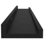 vidaXL Rafturi de perete, 4 buc., negru, 60x9x3 cm vidaXL Rafturi de perete, 4 buc., negru, 60x9x3 cm