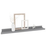 vidaXL Rafturi de perete, 4 buc., gri, 60x9x3 cm