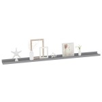 vidaXL Rafturi de perete, 4 buc., gri, 115x9x3 cm