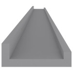 vidaXL Rafturi de perete, 4 buc., gri, 115x9x3 cm