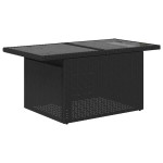 vidaXL Set mobilier de grădină cu perne, 9 piese, negru, poliratan vidaXL Set mobilier de grădină cu perne, 9 piese, negru, poliratan