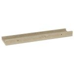 vidaXL Rafturi de perete, 2 buc., stejar sonoma, 40x9x3 cm