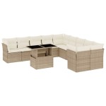 vidaXL Set canapele de grădină cu perne, 11 piese, bej, poliratan vidaXL Set canapele de grădină cu perne, 11 piese, bej, poliratan
