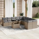 vidaXL Set canapele de grădină cu perne, 11 piese, bej, poliratan vidaXL Set canapele de grădină cu perne, 11 piese, bej, poliratan