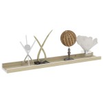 vidaXL Rafturi de perete, 2 buc., alb și stejar sonoma, 60x9x3 cm