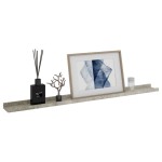 vidaXL Rafturi de perete, 2 buc., gri beton, 100x9x3 cm