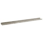 vidaXL Rafturi de perete, 2 buc., gri beton, 100x9x3 cm