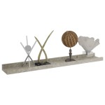 vidaXL Rafturi de perete, 4 buc., gri beton, 60x9x3 cm